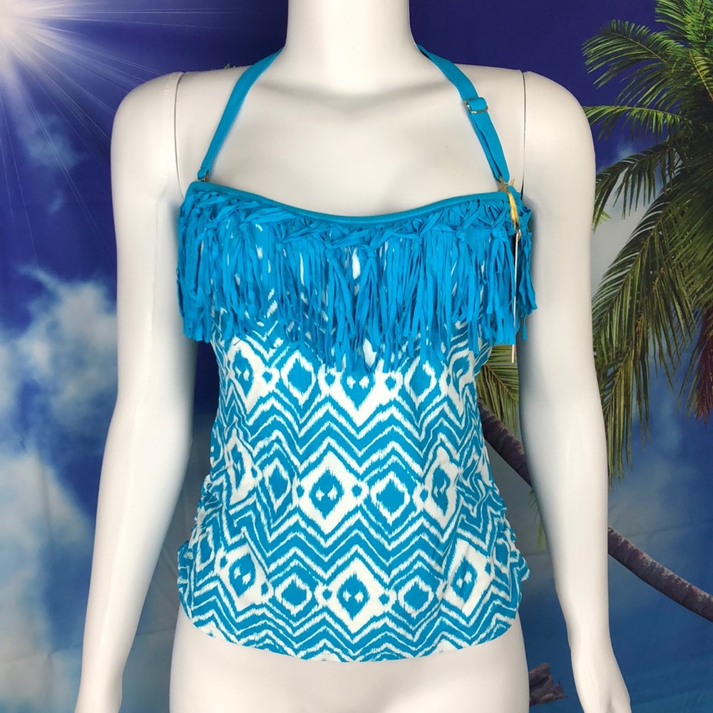Leilani Fringe Tankini Top Size 10
